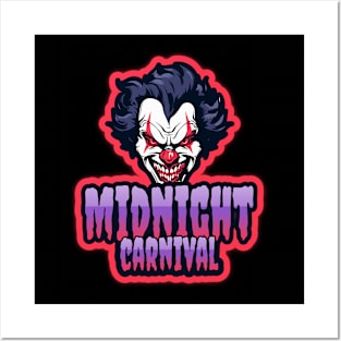 Midnight Carnival Spooky Clown Posters and Art